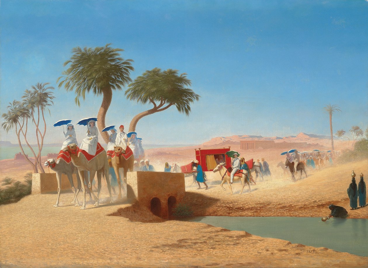 Kejsarinnan Eugenie besöker pyramiderna, av Charles Theodore Frere