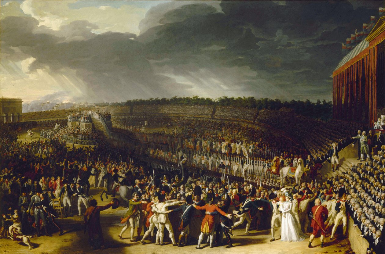 Federationens festival på Champ de Mars den 14 juli 1790, 1792. av Charles Thevenin