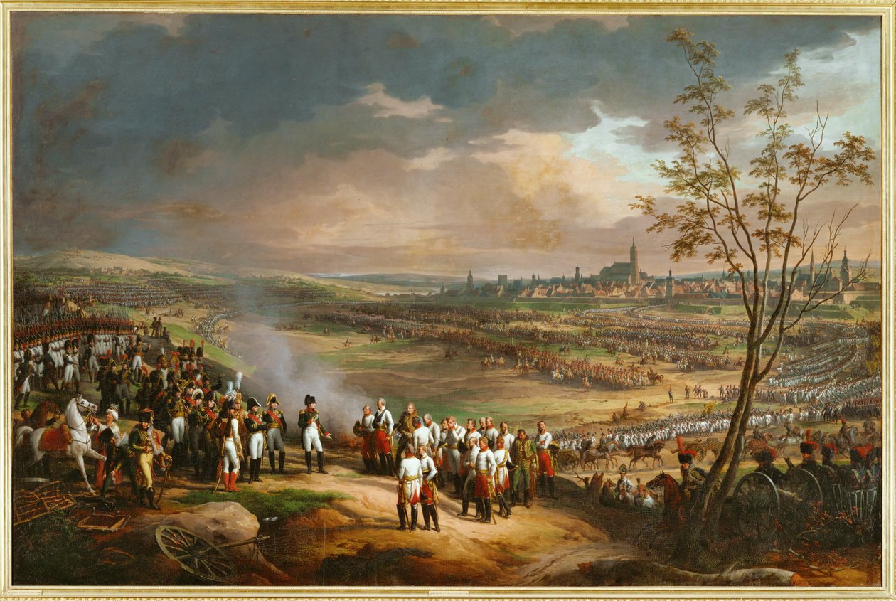 Kapitulationen av Ulm, Tyskland ... (målning på duk) av Charles Thevenin