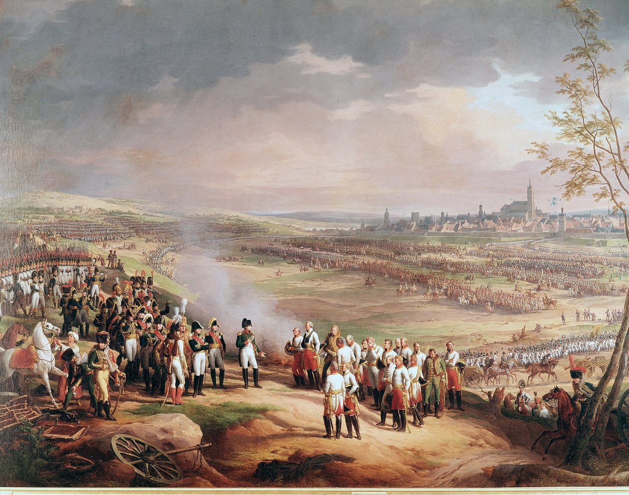 Överlämnandet av Ulm, 20 oktober 1805, till den franska armén under Napoleonkrigen (Detaljmålning av Charles Thevenin