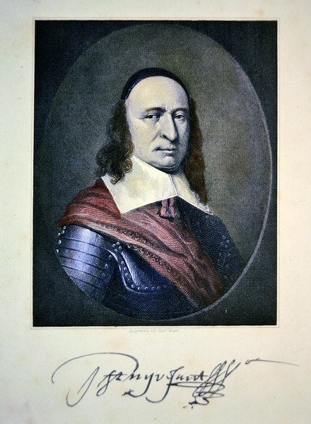 Peter Stuyvesant (färgad gravyr) av Charles Thomas Burt
