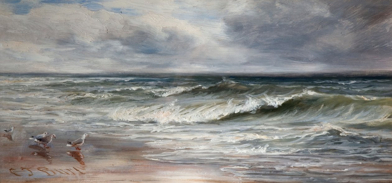 Havets vågor, 1880. av Charles Thomas Burt