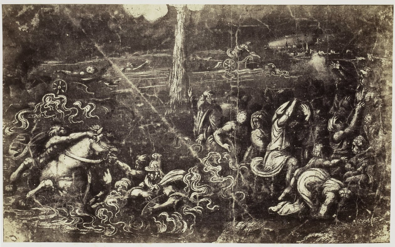 Fotoreproduktion av en teckning av Raphael, en drunknande armé efter Israels korsning av Röda havet av Charles Thurston Thompson