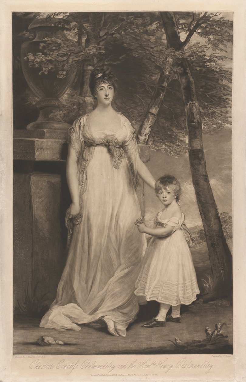 Charlotte grevinnan Cholmondeley och hennes son den ärade Henry Cholmondeley av Charles Turner
