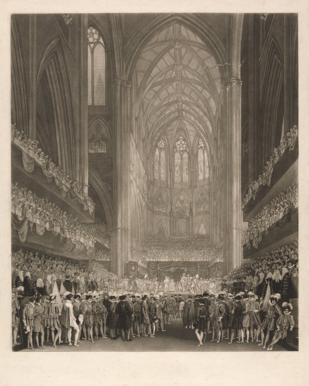 Kroningen av kung Georg IV i Westminster Abbey av Charles Turner