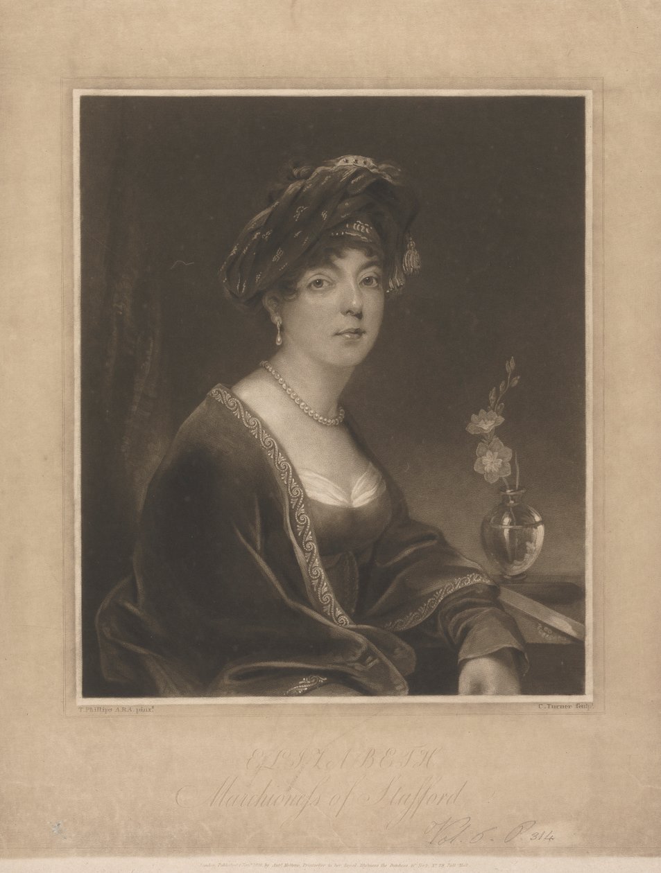 Elizabeth, marschioninna av Stafford av Charles Turner