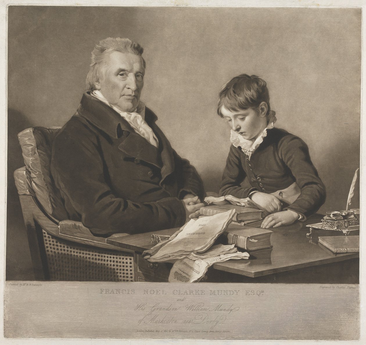Francis Noel Clark Mundy och hans sonson, William av Charles Turner
