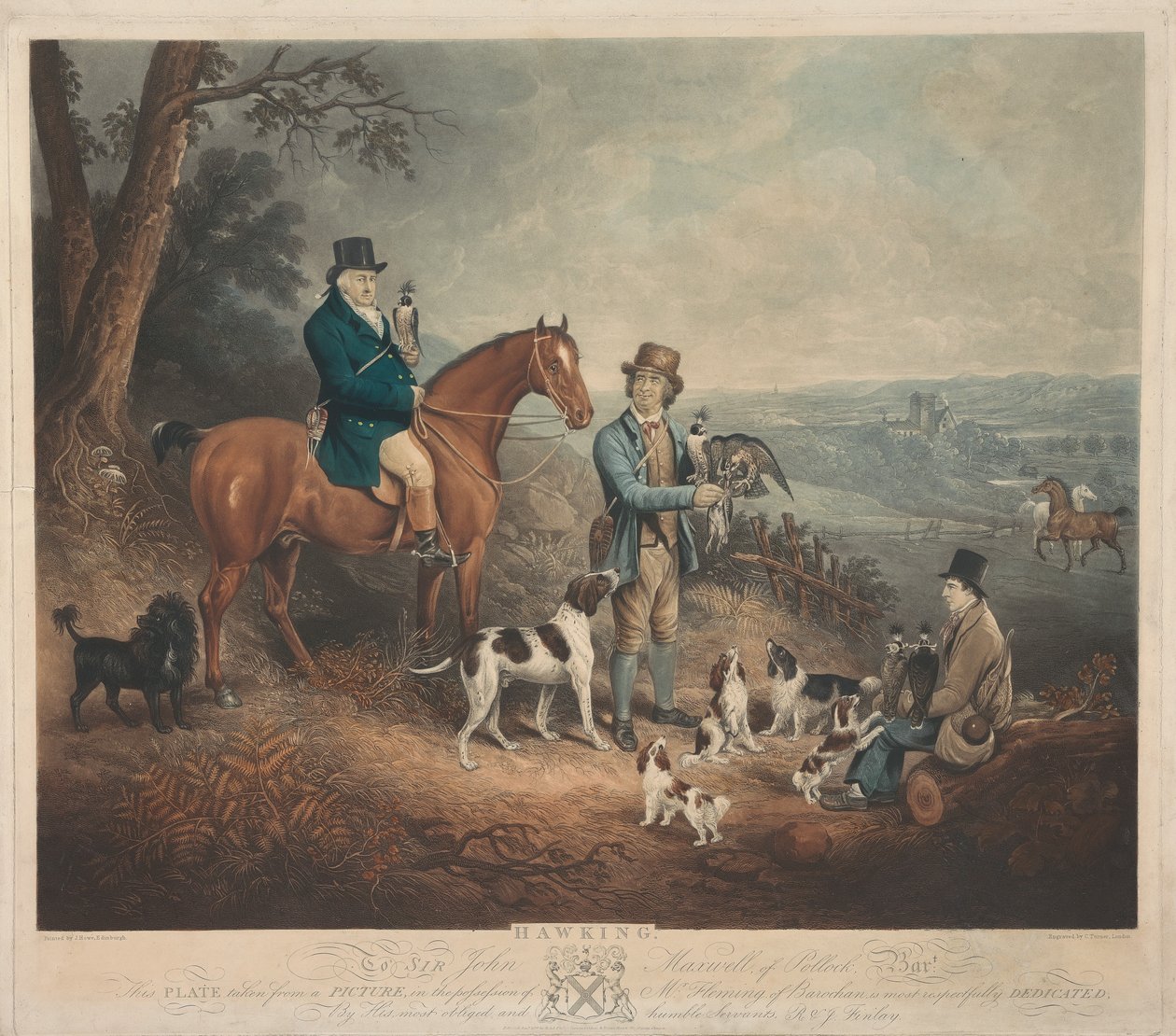 Malcolm Fleming av Barochan 1745-1811. Hawking... av Charles Turner