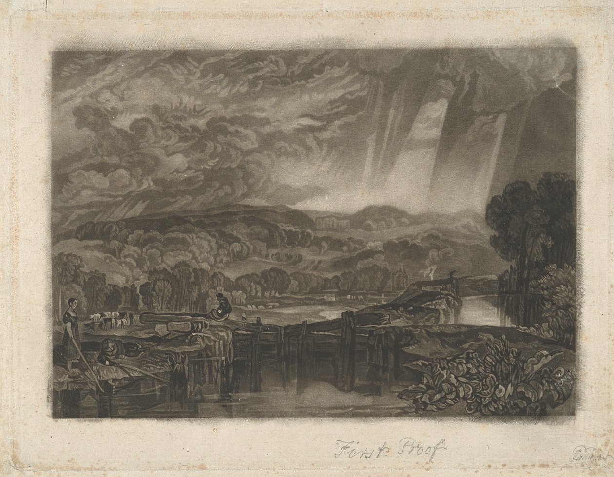 More Park, nära Watford, vid floden Colne av Charles Turner