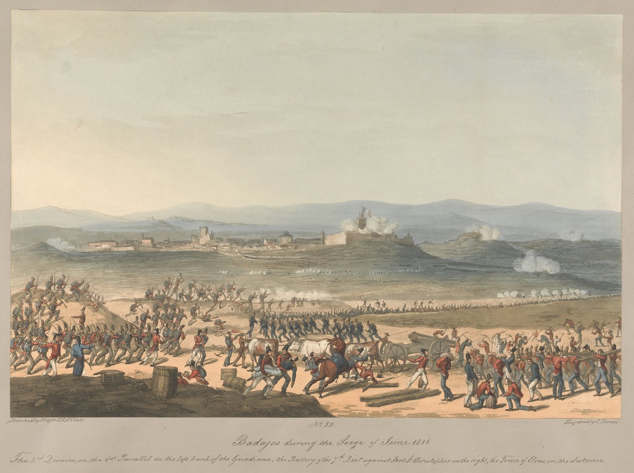 Nr 12 Badajos under belägringen i juni 1811 av Charles Turner