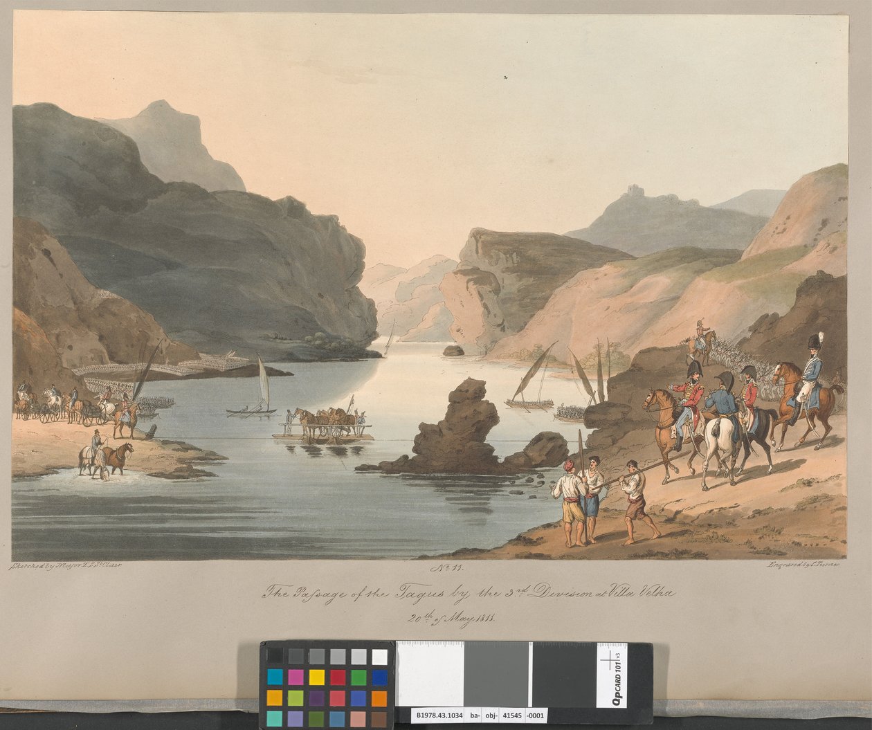 Nr 11 Den 3:e divisionens övergång över Tejo vid Villa Velha, den 20 maj 1811 av Charles Turner
