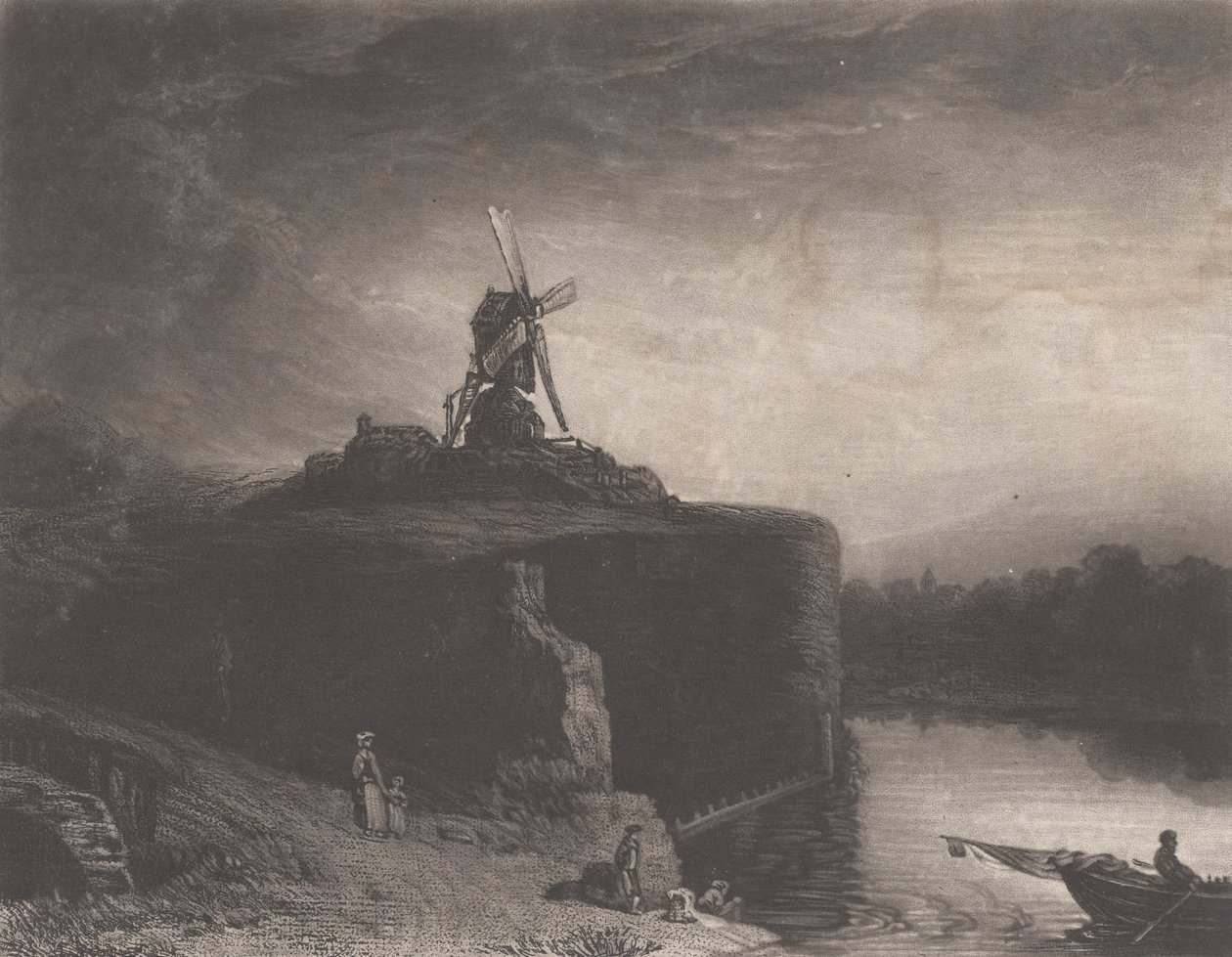 Rembrandts bruk, 1823. av Charles Turner