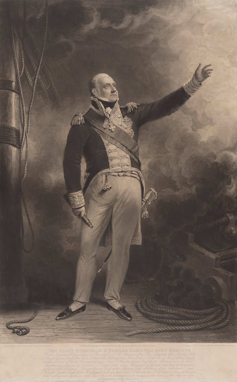 Den rätte ärade Edward Lord Viscount Exmouth av Charles Turner