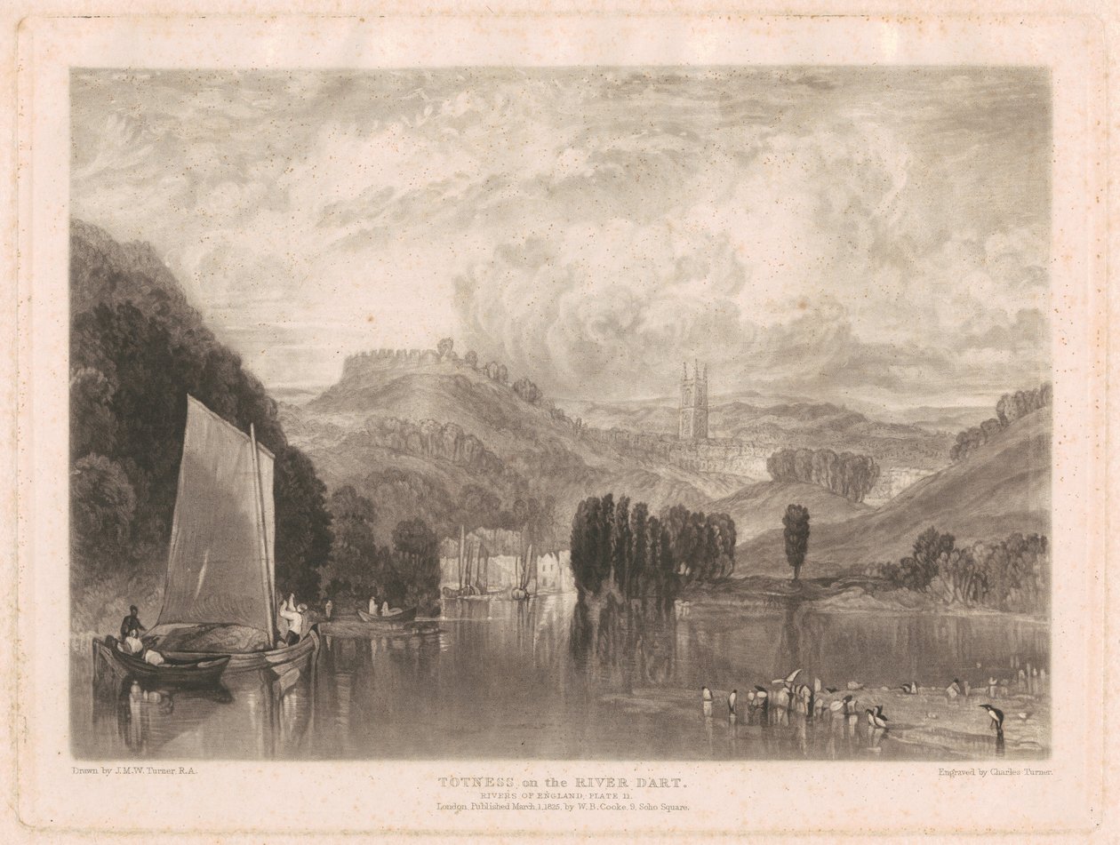 Totnes, vid floden Dart av Charles Turner