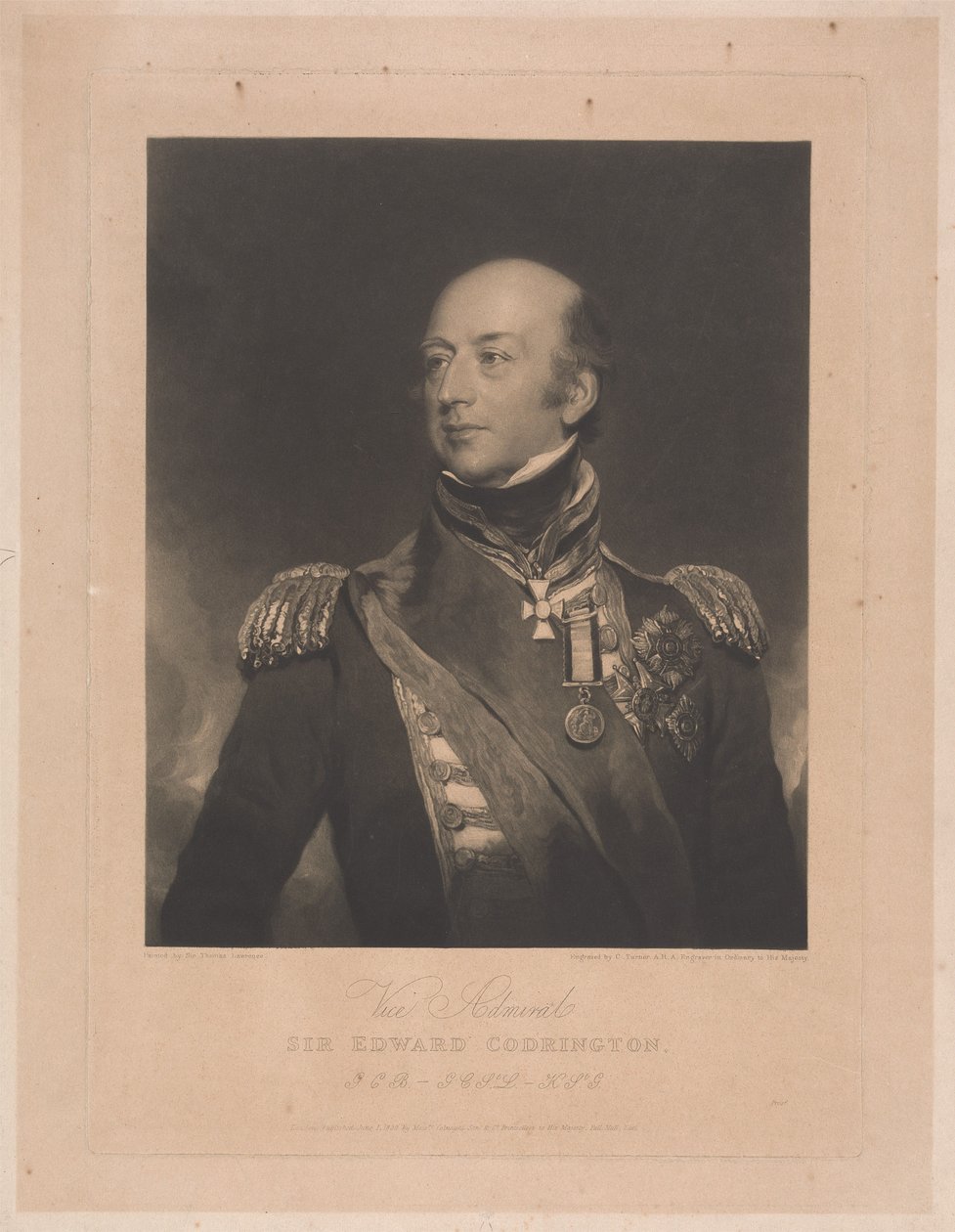 Viceamiral Sir Edward Codrington, GCB av Charles Turner