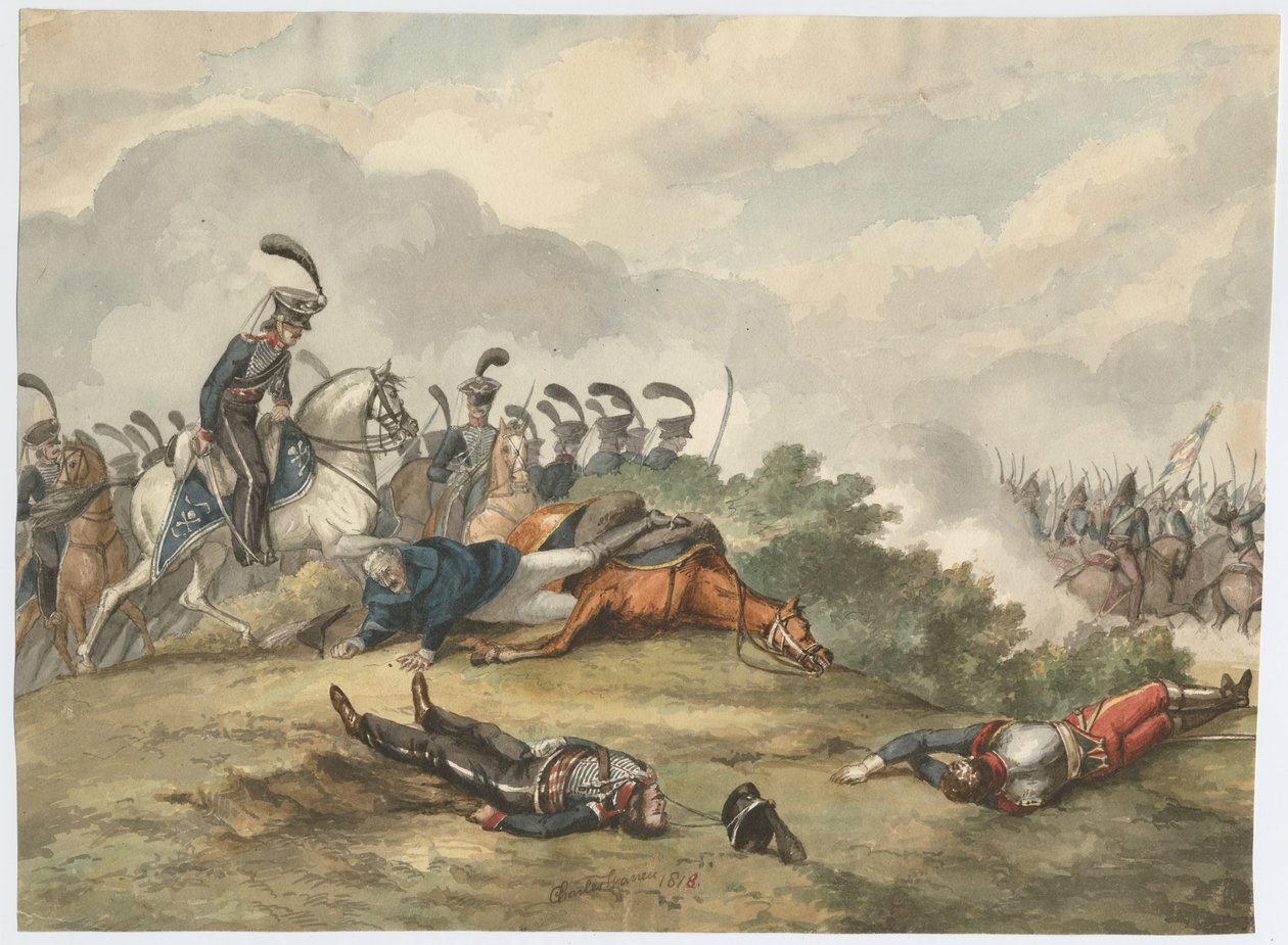 Marskalk Blücher vid slaget vid Ligny den 16 juni 1815, 1818 av Charles Turner Warren