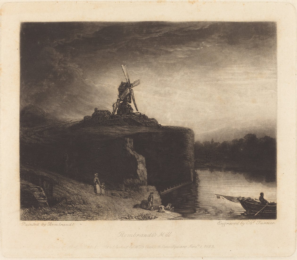 Kvarnen av Charles Turner after Rembrandt van Rijn