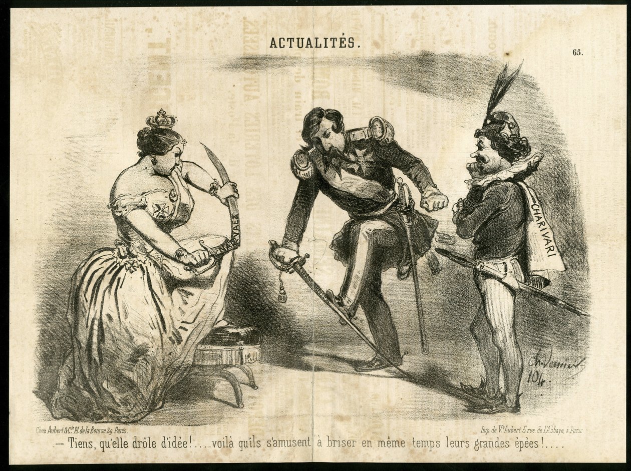 Illustration av Charles Vernier (? -1887) i Le Charivari av Charles Vernier