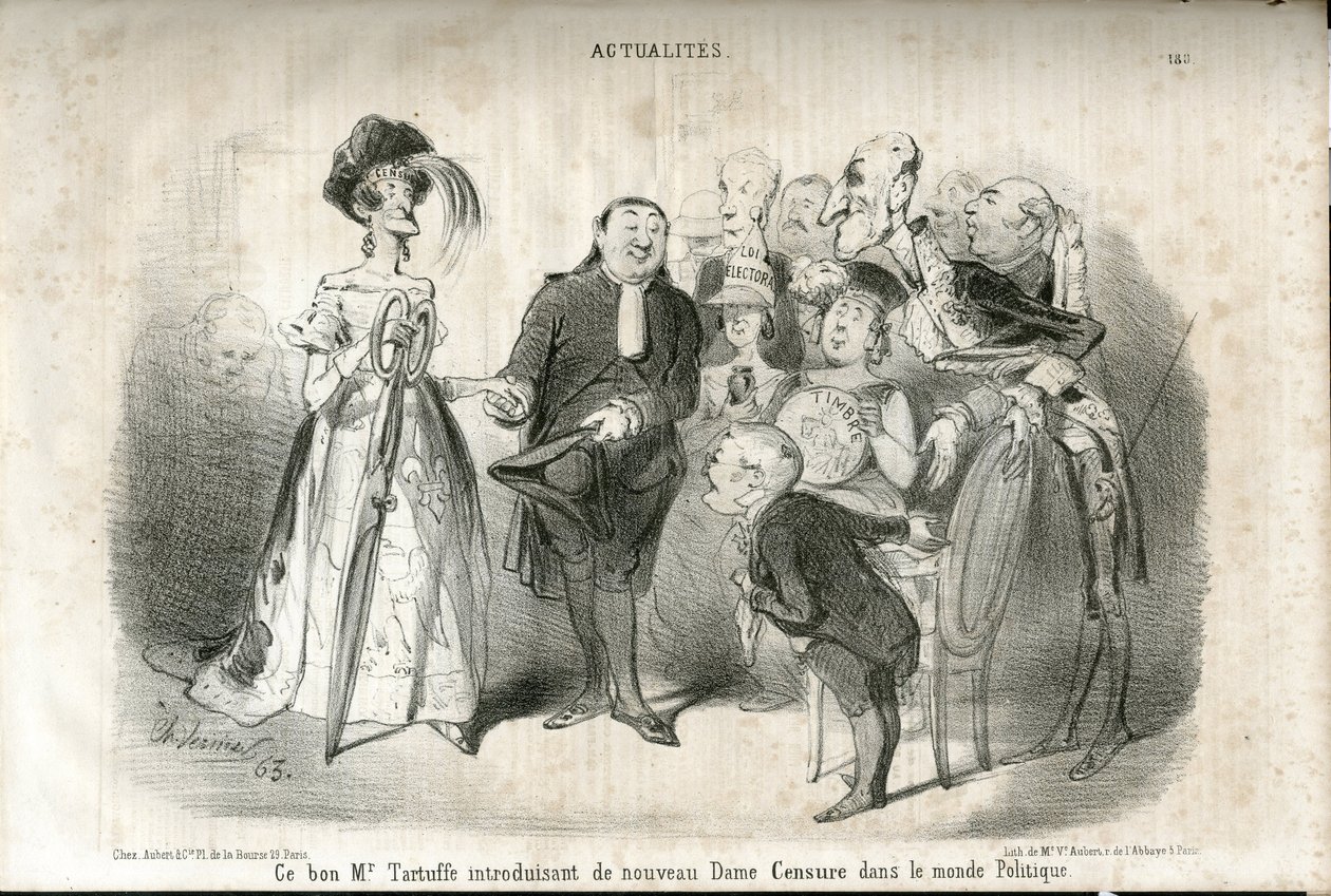 Illustration av Charles Vernier (? -1887) i Le Charivari av Charles Vernier