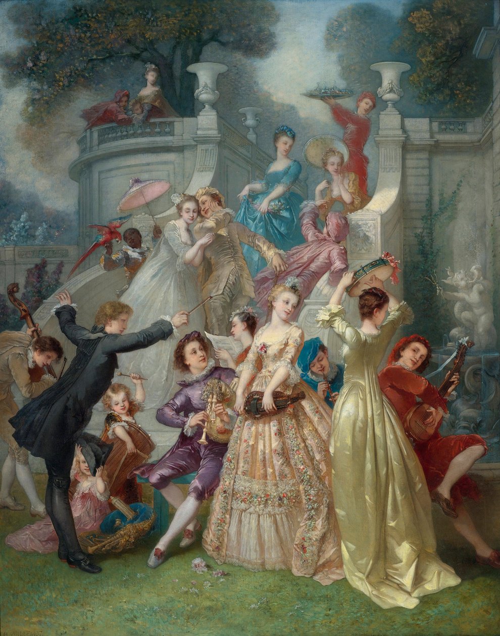 Åh ungdom! Livets vår! O våren! Årets ungdom! par Voillemot, Andre-Charles (1823-1893). Olja på duk, storlek: 163,5x131, , Privat samling av Charles Voillemot