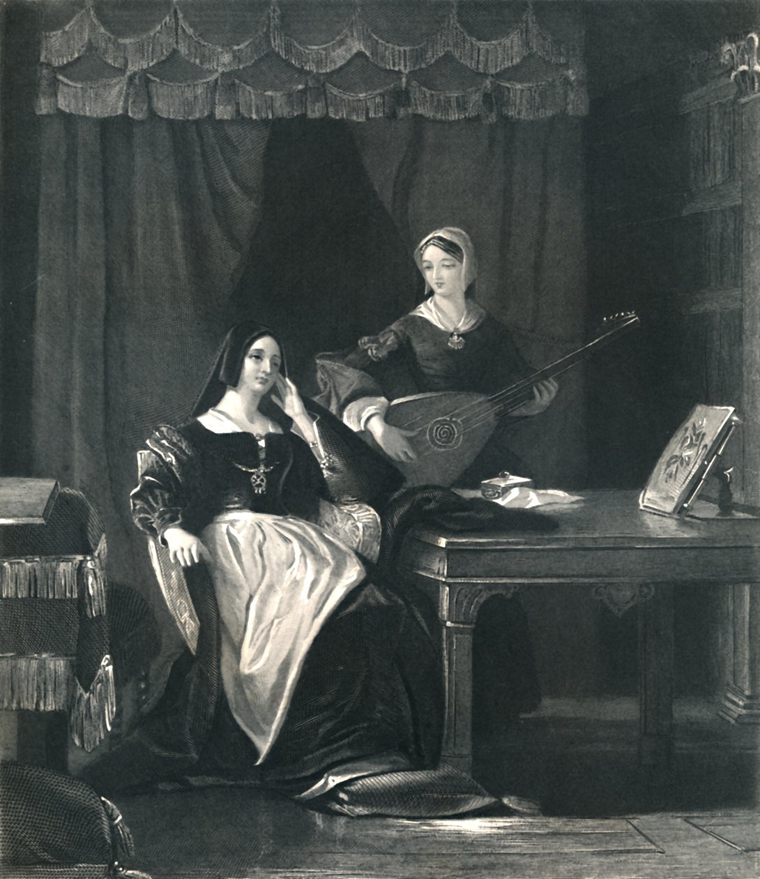 Drottning Katherine kung Henrik VIII, c1870 av Charles W. Sharpe