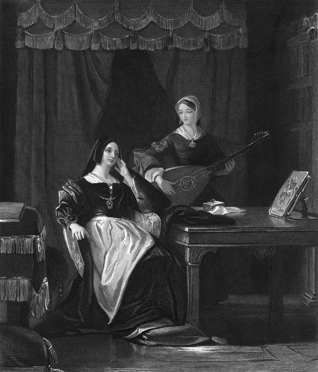 Drottning Katherine, drottningkonsort av Henry VIII av England, 1800-talet. av Charles W. Sharpe