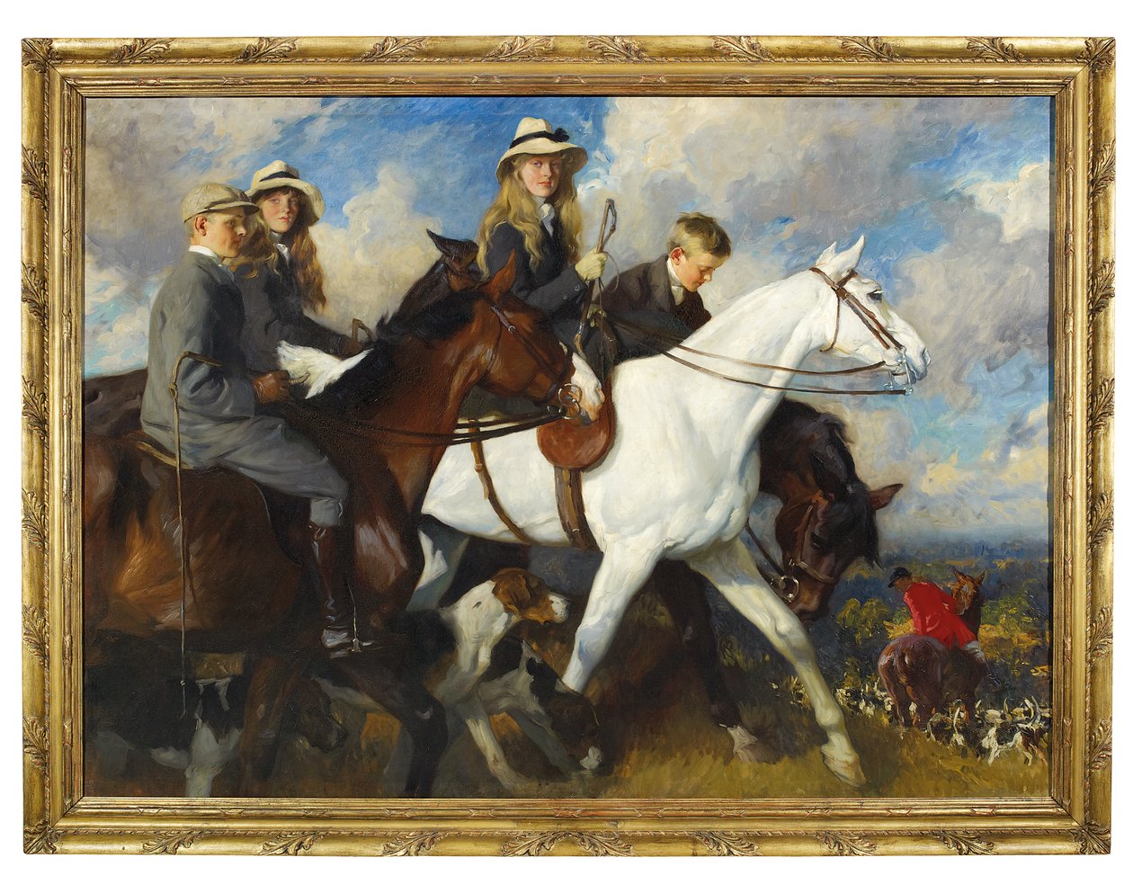 With the York and Ainsty - The Children of Mr Edward Lycett Green, M.F.H. av Charles Wellington Furse