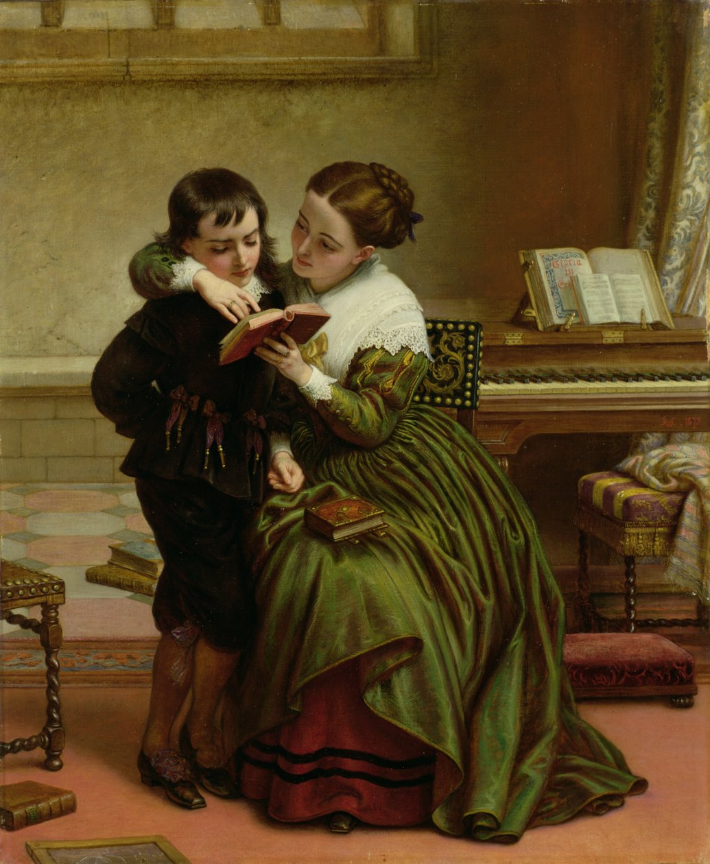 George Herbert och hans mor av Charles West Cope