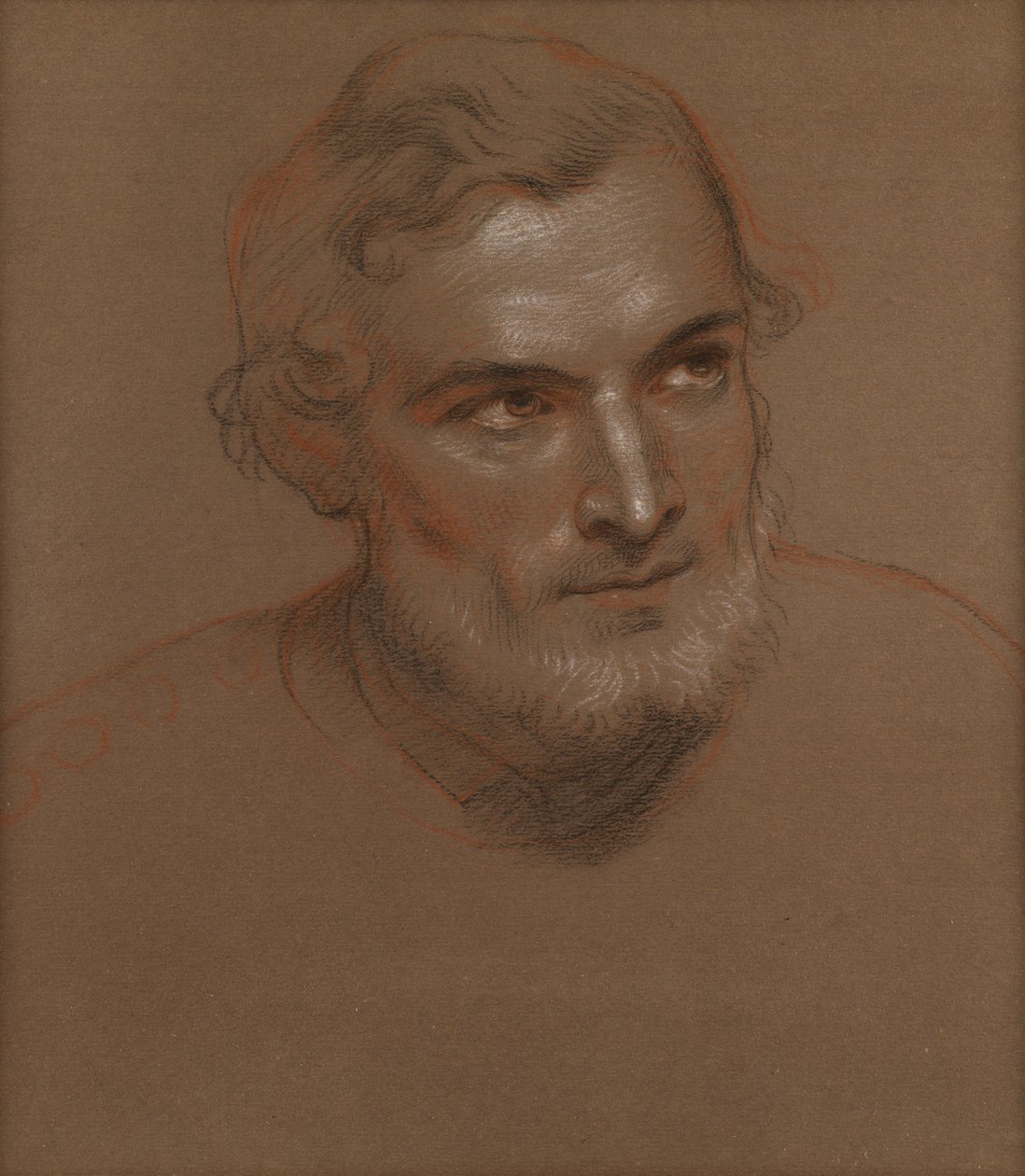 Head of a Man (kritor) av Charles West Cope