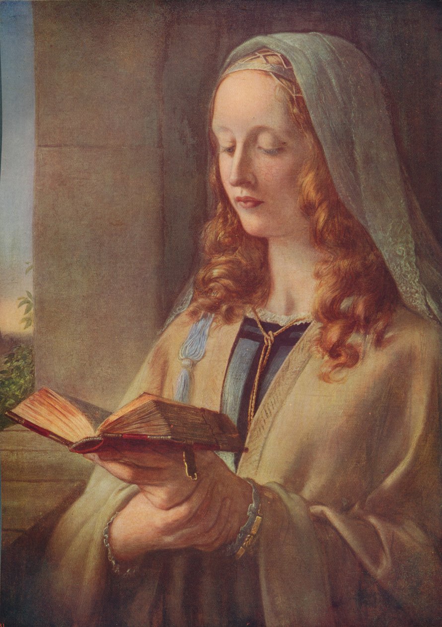 Jungfrumeditation, 1847, c1915 av Charles West Cope