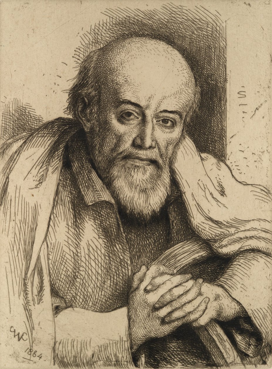 Porträtt av Samuel Palmer, 1884. av Charles West Cope