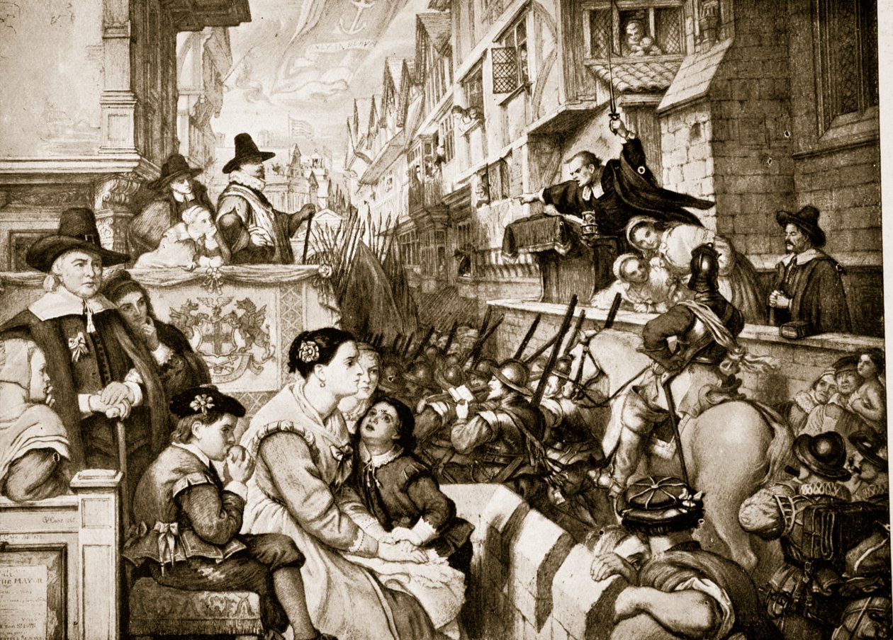 Tågbanden lämnar London, illustration från 