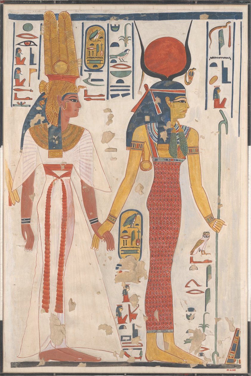 Drottning Nefertari leds av Isis, ca. 1279-1213 f.Kr. av Charles Wilkinson