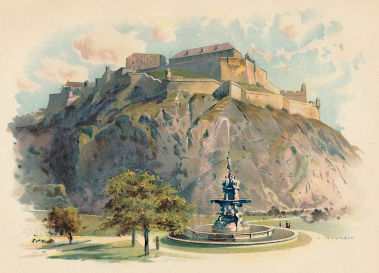 The Castle Rock, Edinburgh, c1890 av Charles Wilkinson