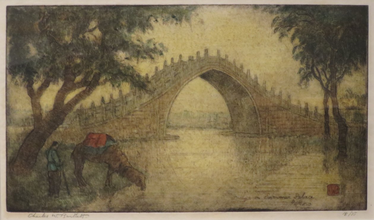 "Bron i sommarpalatset i Peking" av Charles W. Bartlett, HMA 28531 av Charles William Bartlett