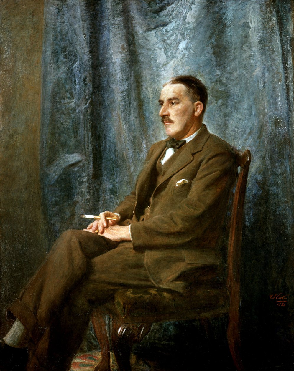 Porträtt av Howard Carter, 1924 olja på duk av Charles William Carter