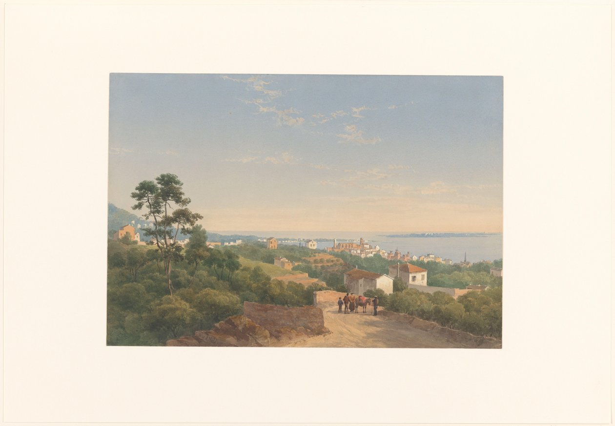 Utsikt över Cannes av Charles William Meredith van de Velde