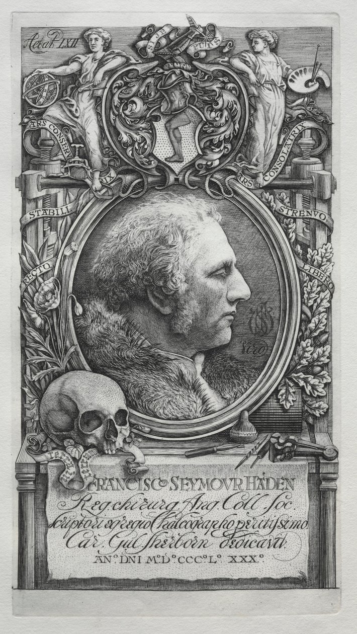Hadeniana - Porträtt av Sir Francis Seymour Haden, 1880. av Charles William Sherborn