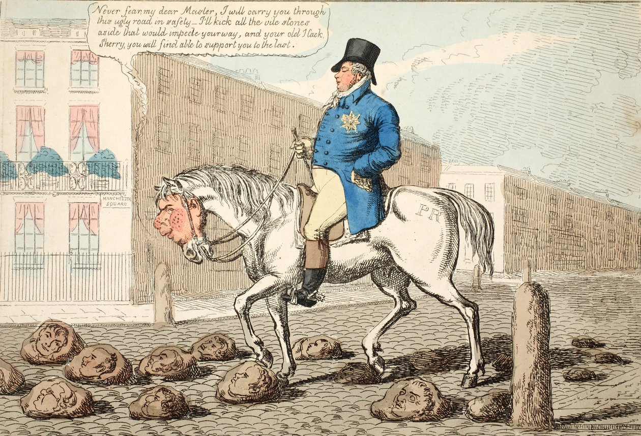 The Regents Hack, pub. 1812 (handfärgad gravyr) av Charles Williams