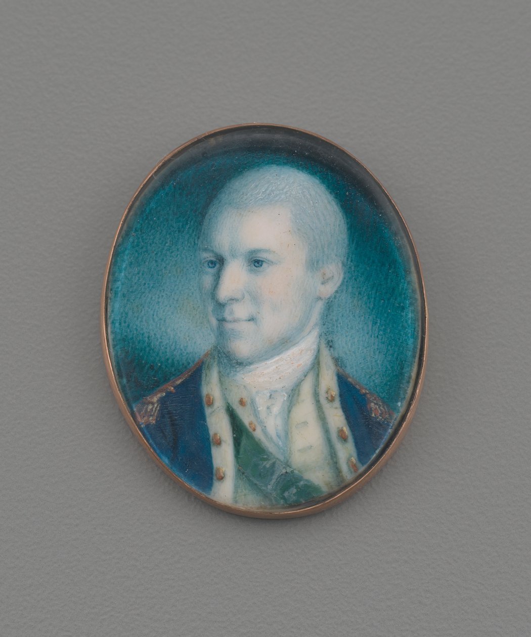 Överstelöjtnant Alexander Hamilton, 1777 (wc på elfenben) av Charles Willson Peale