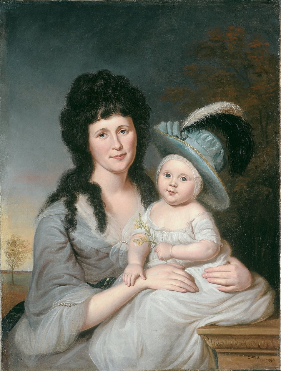 Mrs. John Nicholson (Hannah Duncan) och John Nicholson, Jr. av Charles Willson Peale