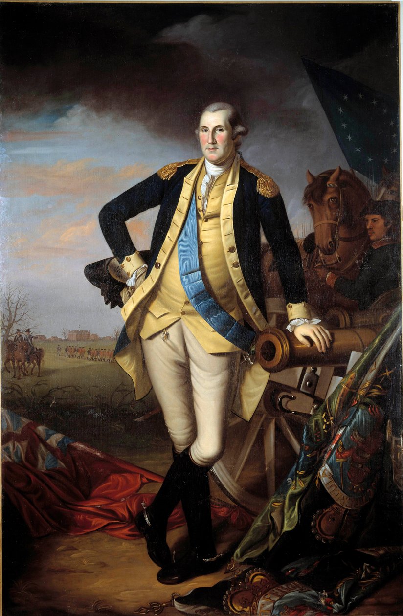 Porträtt av George Washington (1732-1799) efter slaget vid Princeton, 3 januari av Charles Willson Peale