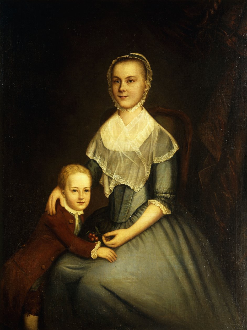 Porträtt av Mrs Arbuckle och Son, av Charles Willson Peale