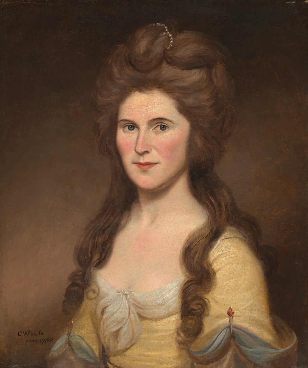 Rebecca Bryan White (Mrs John White) av Charles Willson Peale