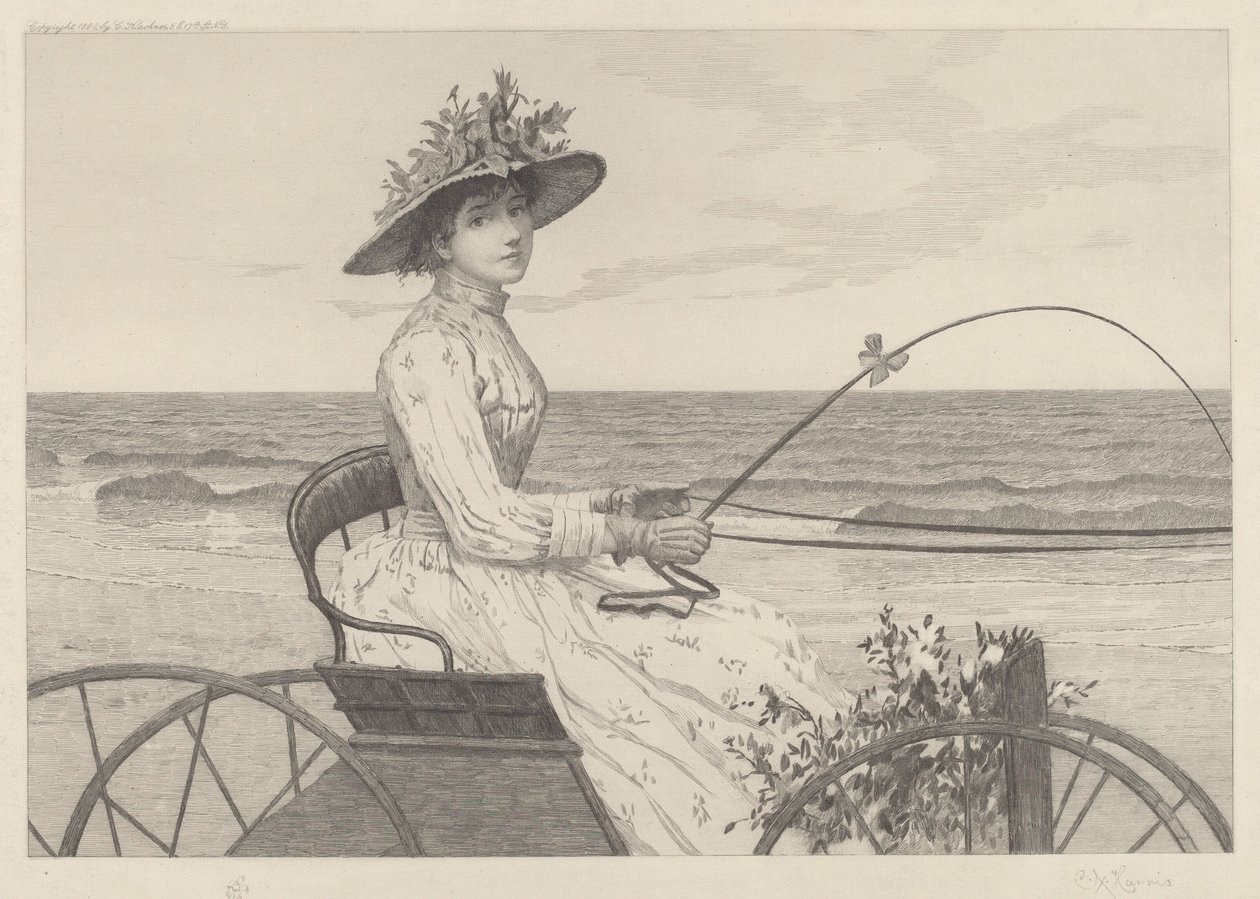 Untitled (Kvinna i en vagn) av Charles X. Harris
