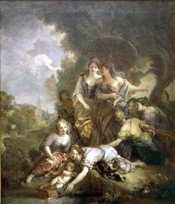 Moses räddad från vattnet av Charles de Lafosse