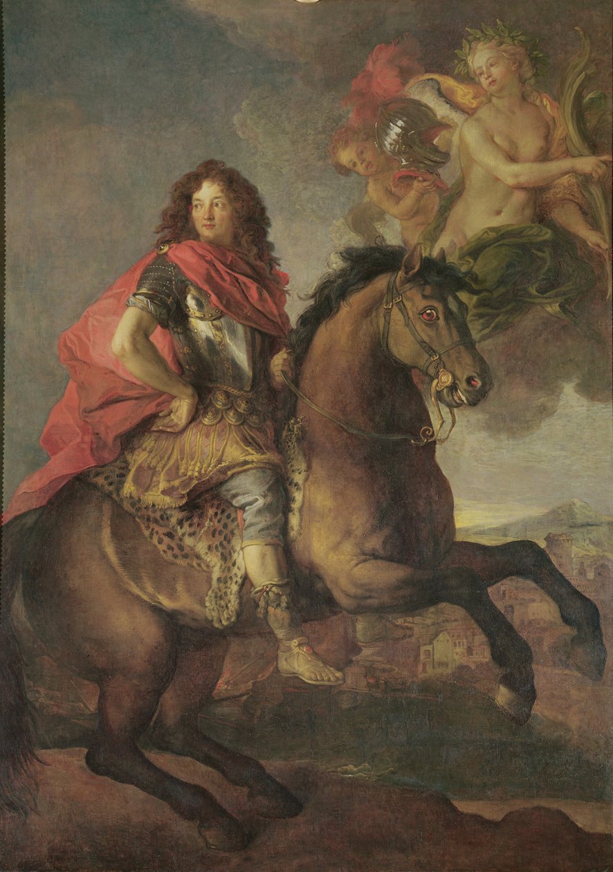Porträtt av Armand Jean Vignerot, Duc de Richelieu vid belägringen av Castellamare 1647 av Charles de la Fosse