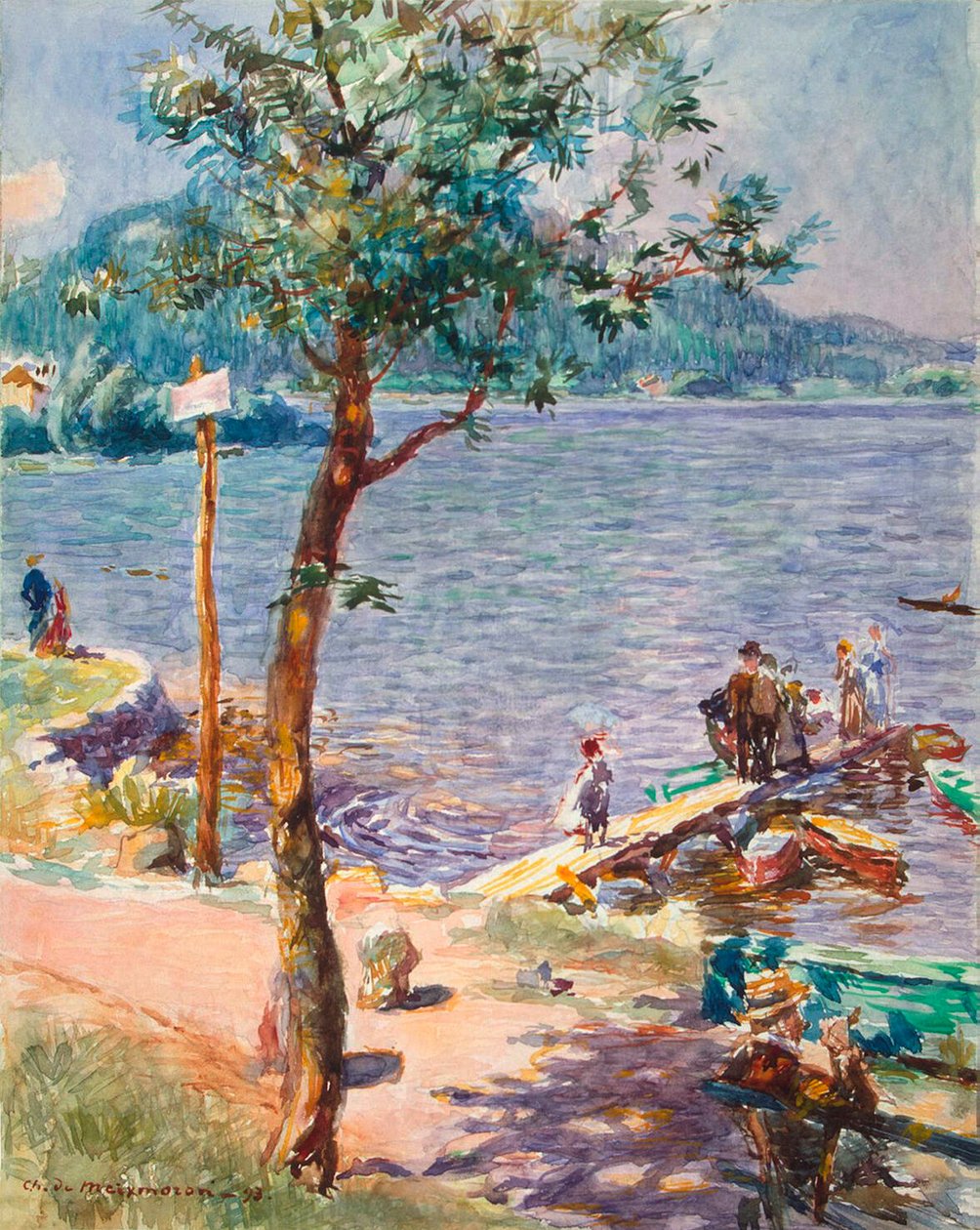 Utsikt över en sjö, 1893. av Charles de Meixmoron de Dombasle