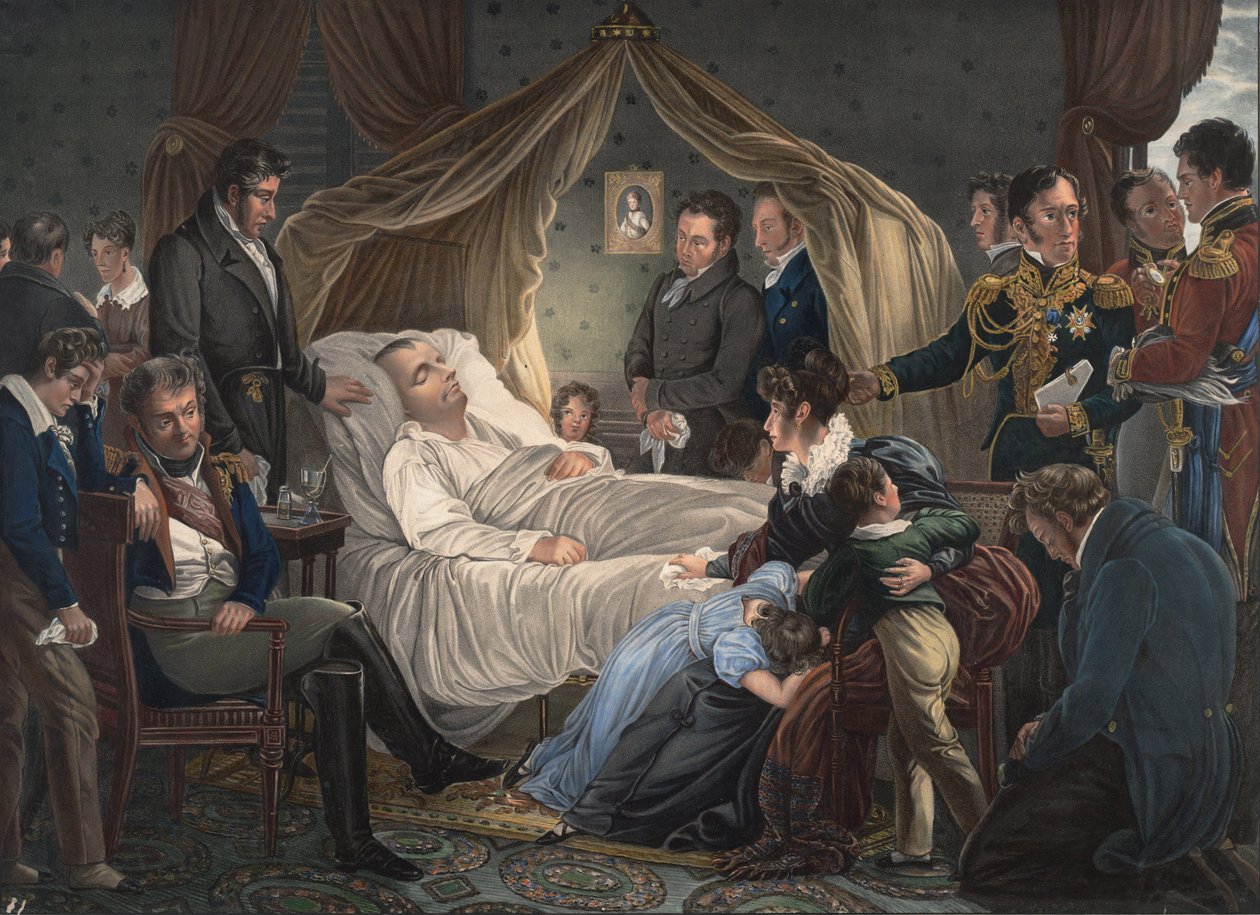 Napoleons död, 1825 av Charles de Steuben