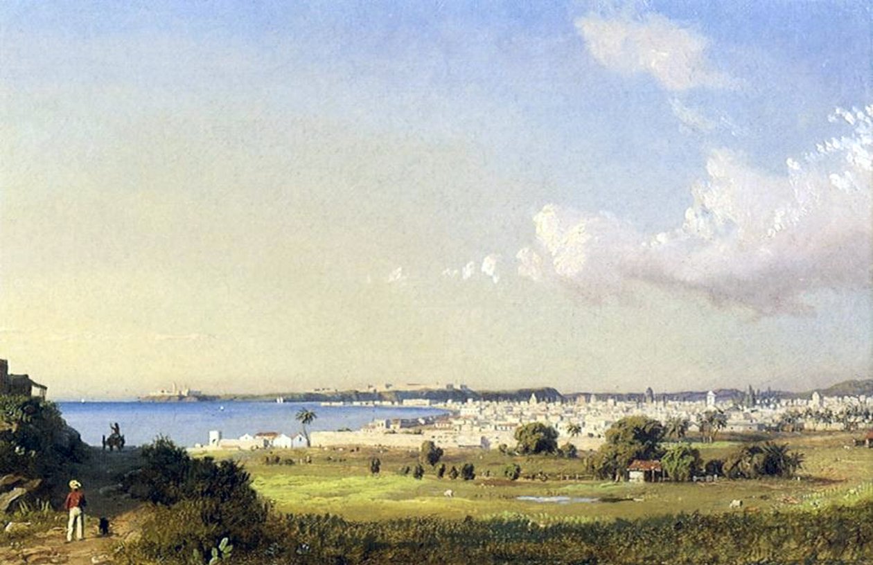 Havanna Bay, Kuba. c.1854-61 av Charles de Wolfe Brownell